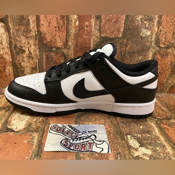 New Nike Dunk Low Retro Panda Black White Oreo Leather Womens Size - Picture 8 of 12